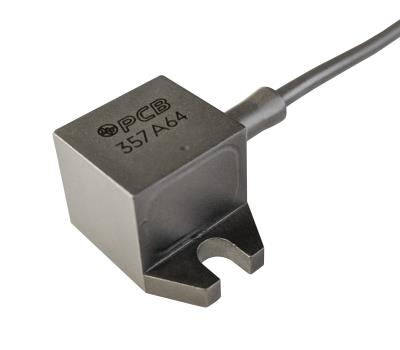 uht-12™, charge output accel, high temp to +1200 f, 1 pc/g, 1000 g, 0.46 inch cube, stud mount, with screw tabs, to 10k hz, case isolated